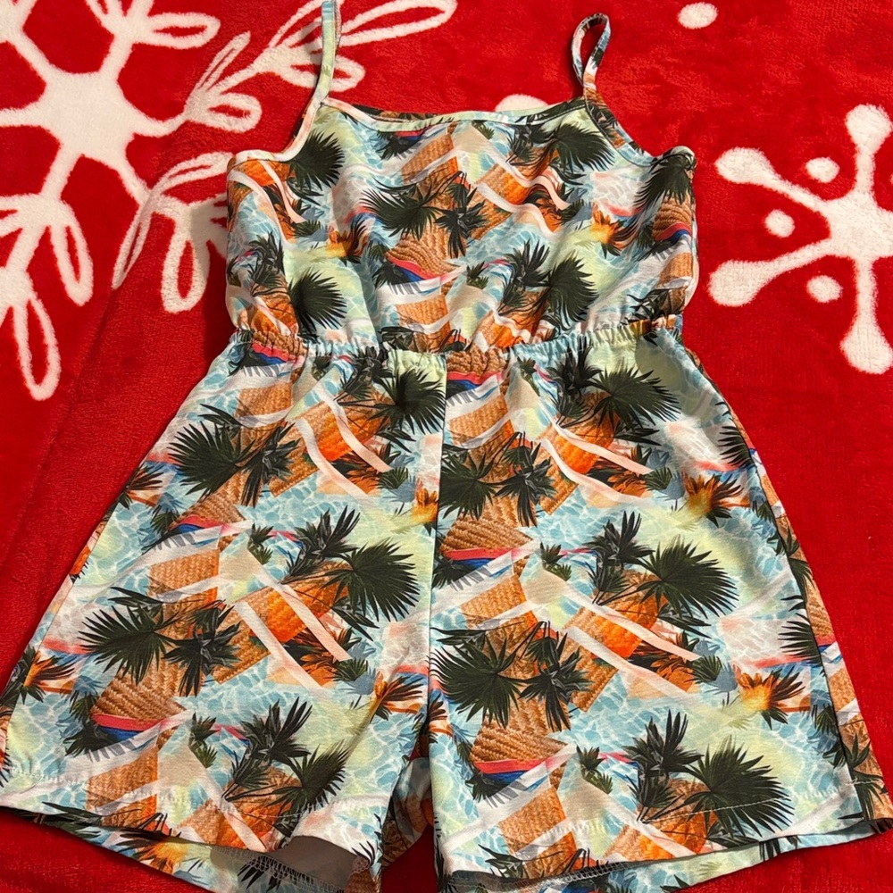 Tropical Print Romper